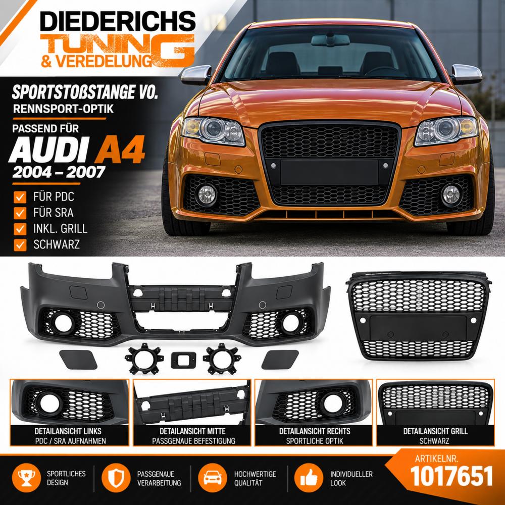 Pare-chocs avant — Audi A4 Berline/Avant (8E) (2004-2007) — vue 2