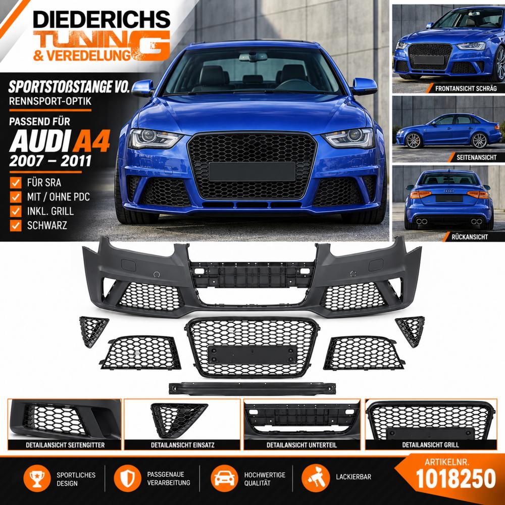 Pare-chocs avant — Audi A4 Berline/Avant (8K/8E) (2007-2011) — vue 8