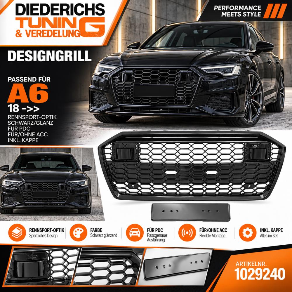 Grille de radiateur — Audi A6 (2018-…) — vue 2