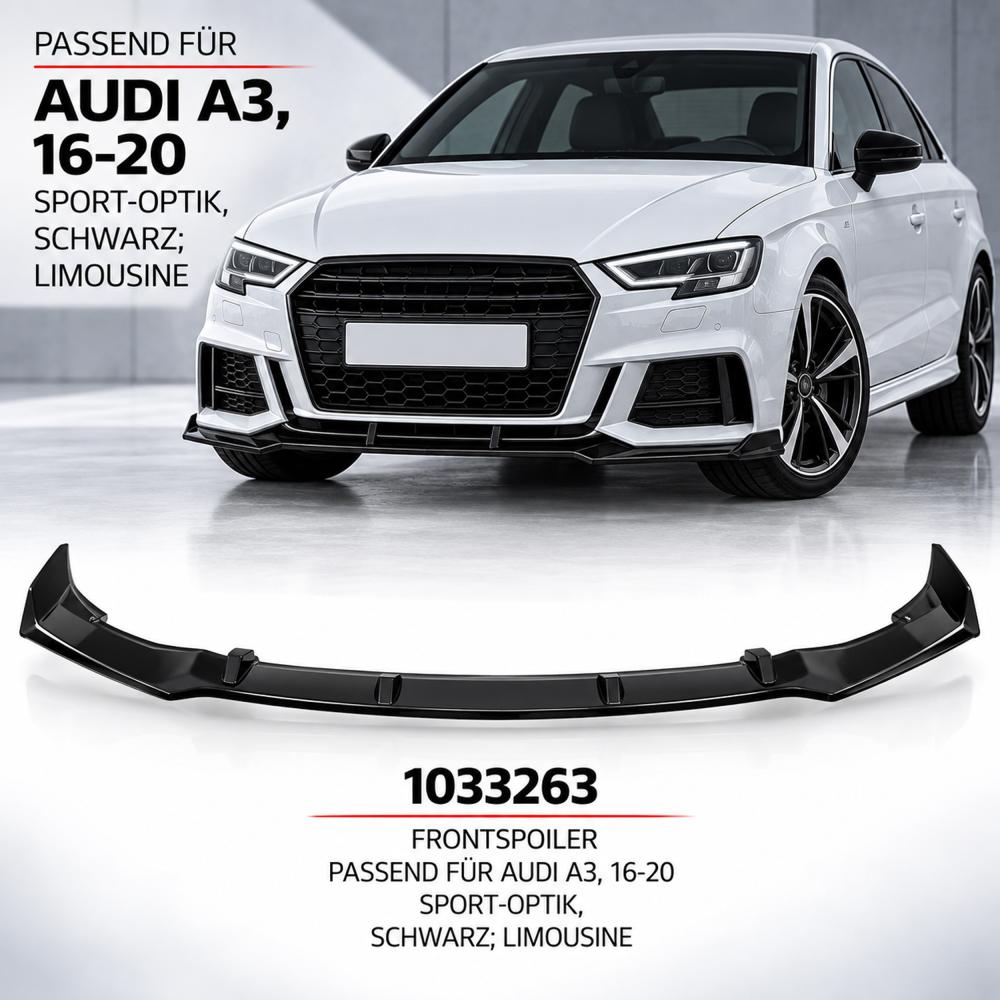 Spoiler avant — Audi A3 Berline/Sportback/Cabrio (2012-2016) — vue 2