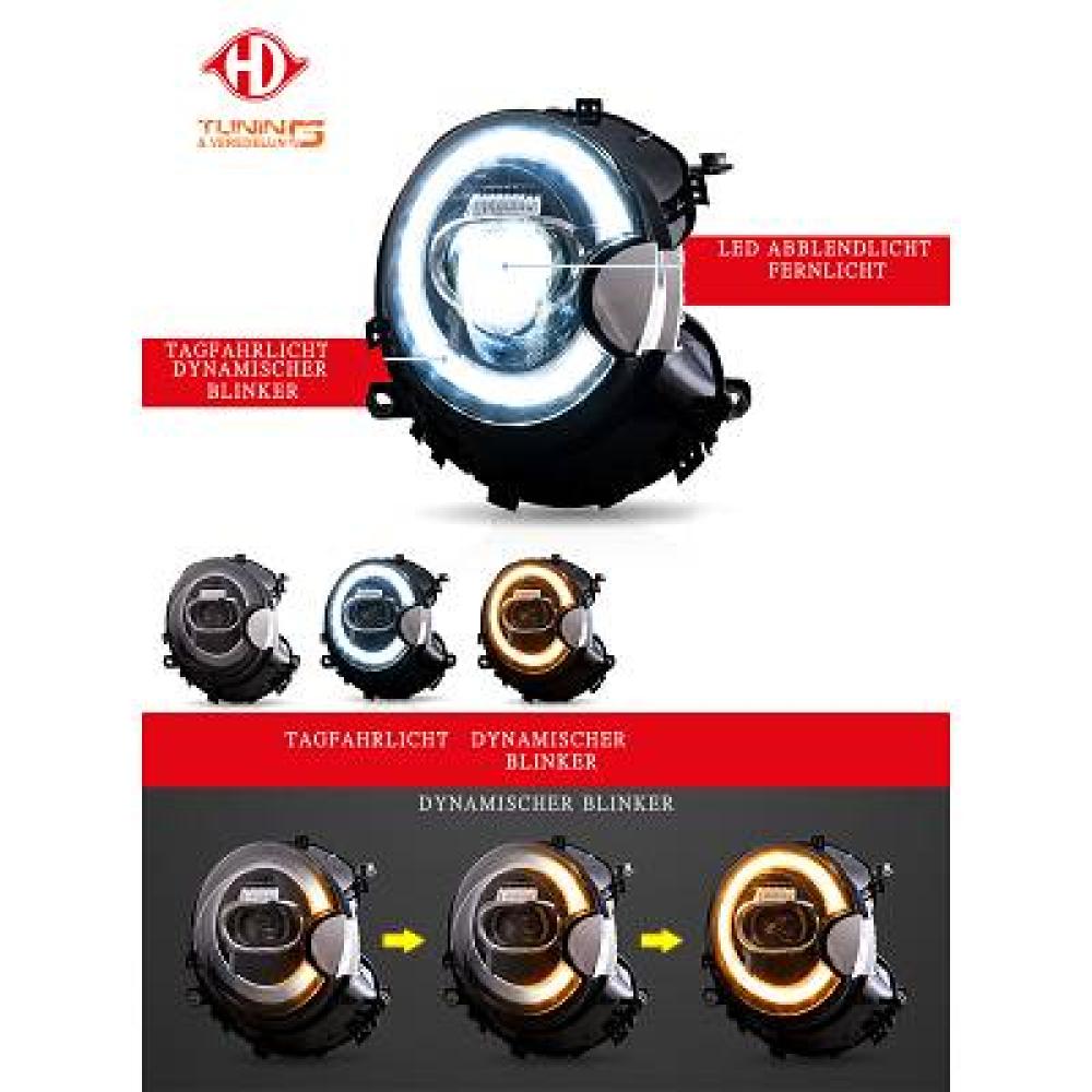 Kit de projecteurs principaux — BMW Mini R55/56/57/58/59 (2006-2016) (+1)