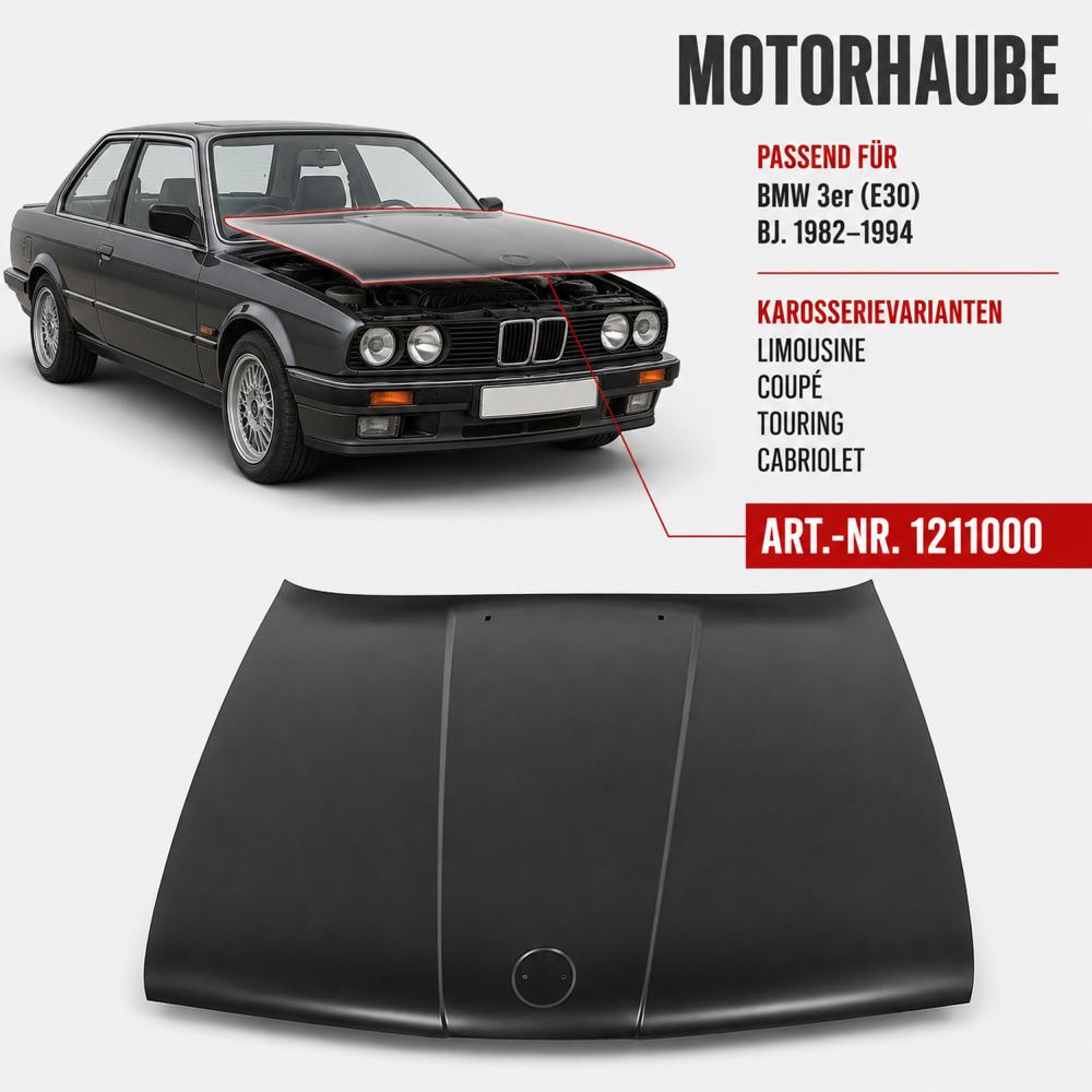Capot-moteur — BMW Série 3 (E30) (1982-1994) — vue 2