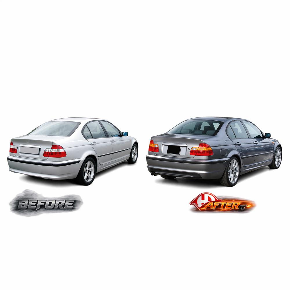 Pare-chocs arrière — BMW Série 3 (E46) Berline/Touring (2001-2005) — vue 3