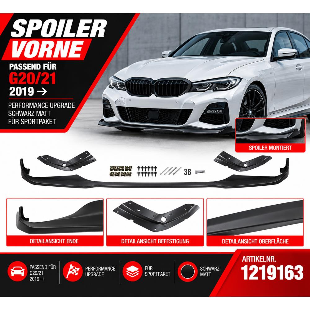 Spoiler avant — BMW Série 3 Berline/Touring (G20) (2019-2022) — vue 2