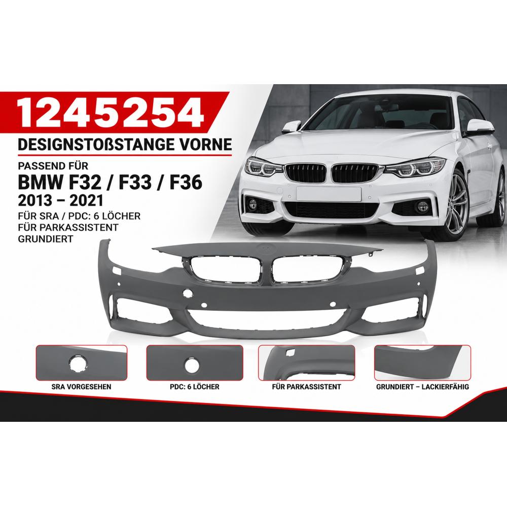 Pare-chocs avant — BMW Série 4 Coupé/Cabrio (F32/33) (2013-2017) — vue 2