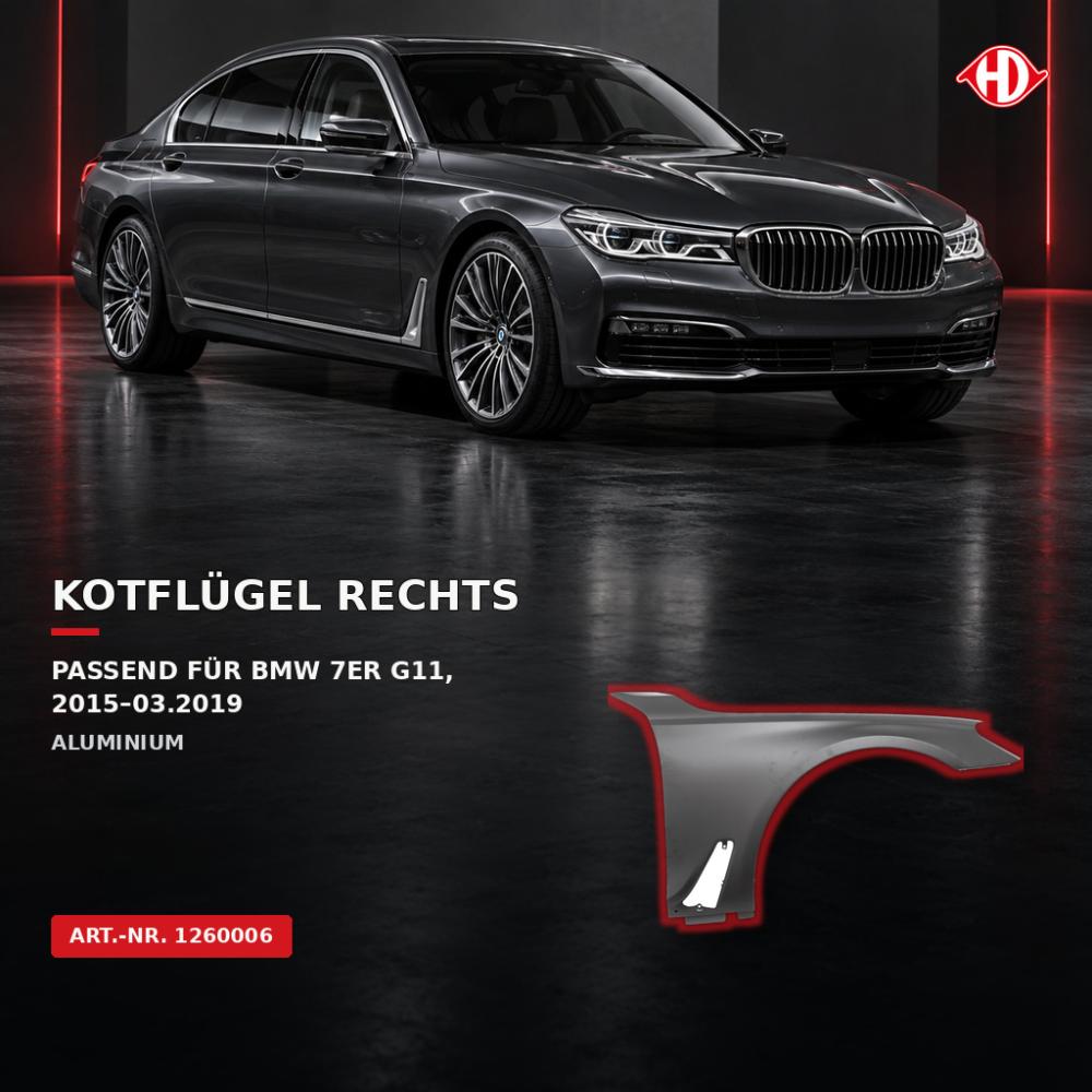 Aile avant droite — BMW Série 7 (G11/12) (2015-…) — vue 2