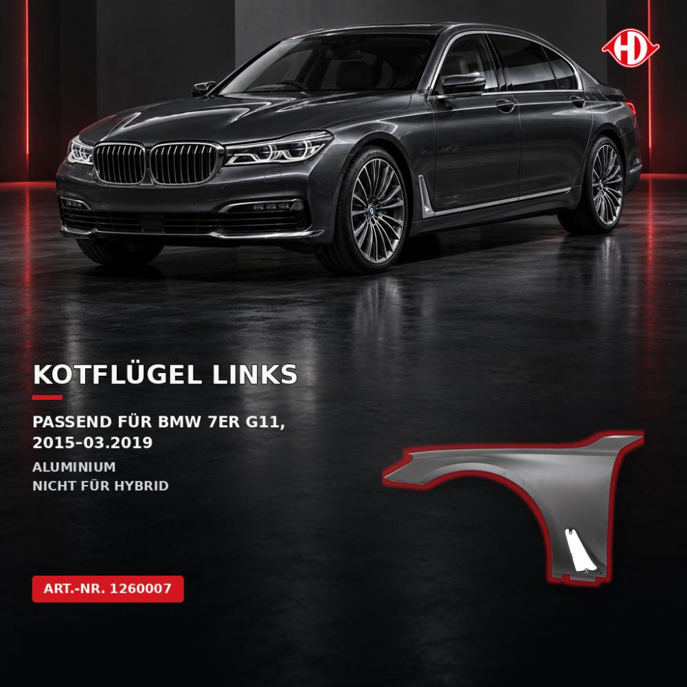Aile avant gauche — BMW Série 7 (G11/12) (2015-…) — vue 2