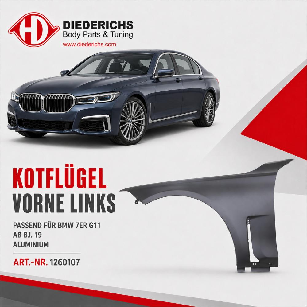 Aile avant gauche — BMW Série 7 (G11/12) (2015-…) — vue 2