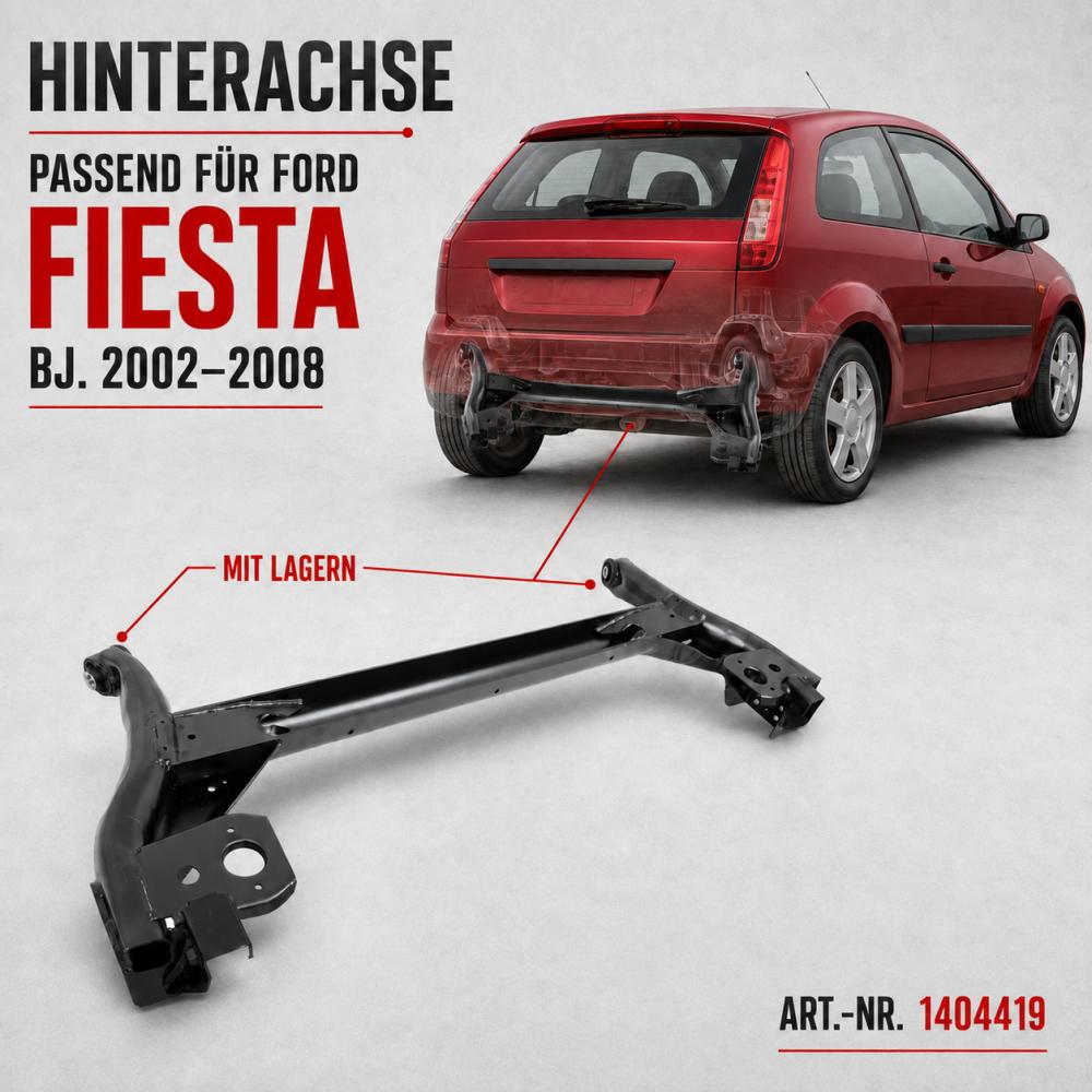 Corps d'essieu Essieu arrière — Ford Fiesta (2002-2005) — vue 2