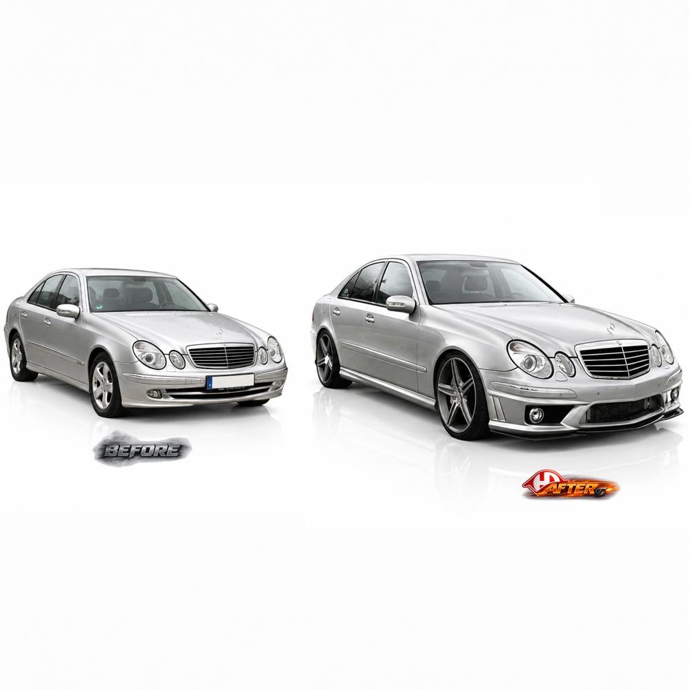 Pare-chocs avant — Mercedes-Benz E-Classe E220-500 W211 (2006-2009) — vue 3