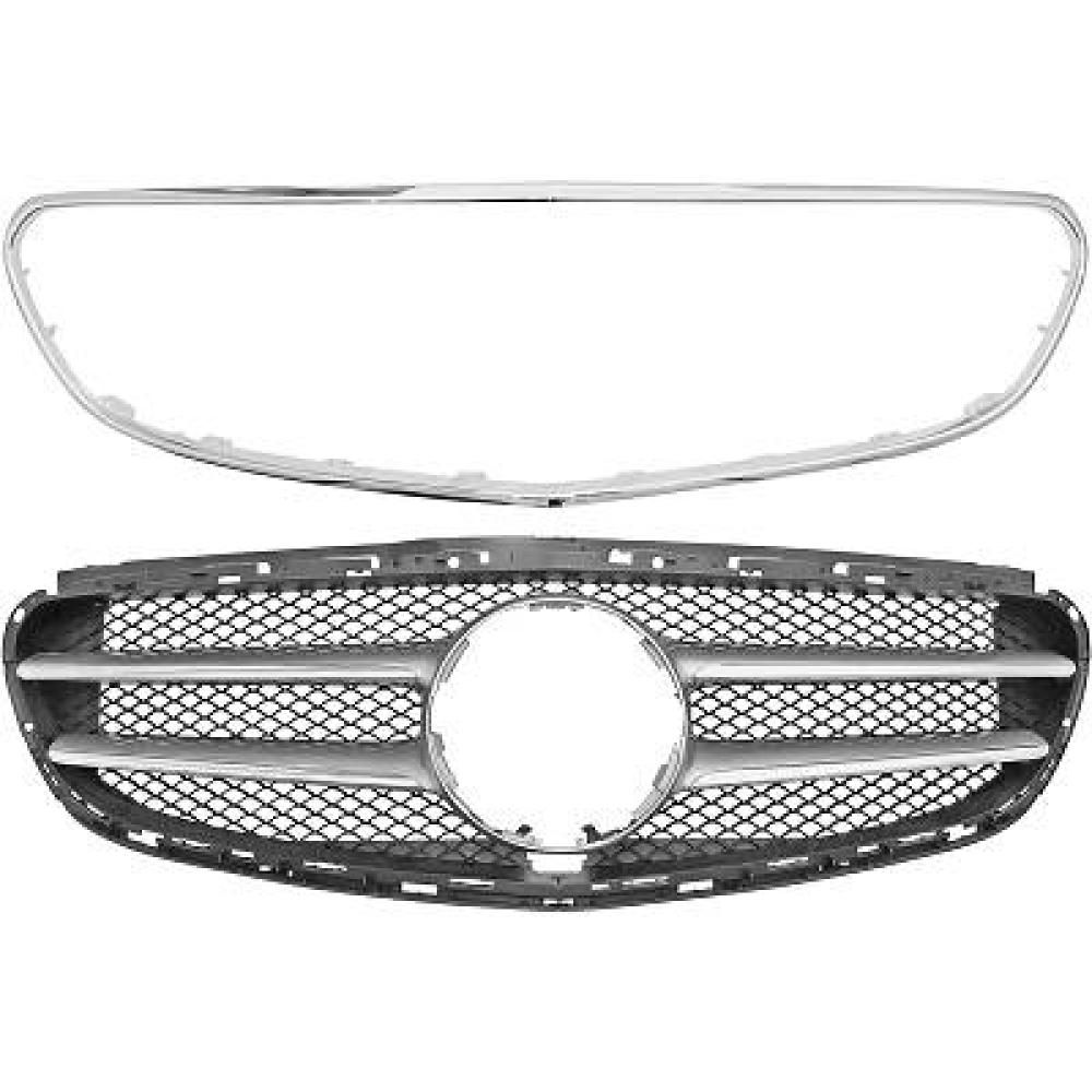 Elément insertable, grille de radiateur — Mercedes-Benz E-Classe E220-500 W212 (2013-2016)