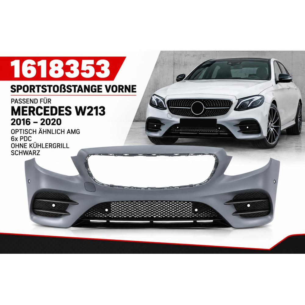 Pare-chocs avant — Mercedes-Benz E-Classe E220-500 W213 (2016-2020) — vue 2