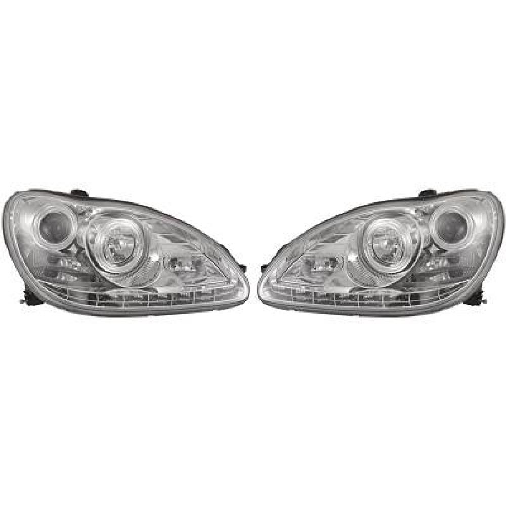 Kit de projecteurs principaux — Mercedes-Benz S-Classe W220 (1998-2005) — réf. 1646385