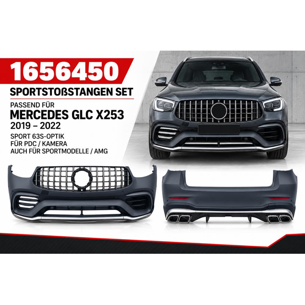 Pare-chocs avant — Mercedes-Benz GLC-Classe (X253) (2019-2022) — vue 2