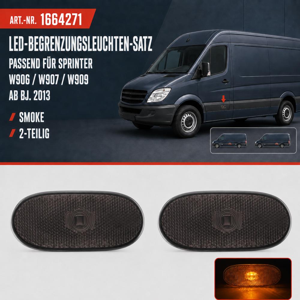 Réflecteur, feu de position/d'encombrement côté conducteur + passager av. — Mercedes-Benz Sprinter (1995-2018) — vue 2