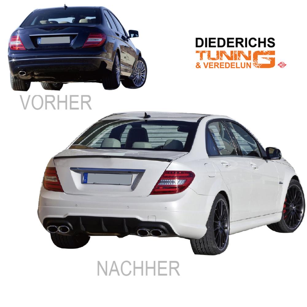 Pare-chocs arrière — Mercedes-Benz C-Classe W204 (2007-2011) — vue 3