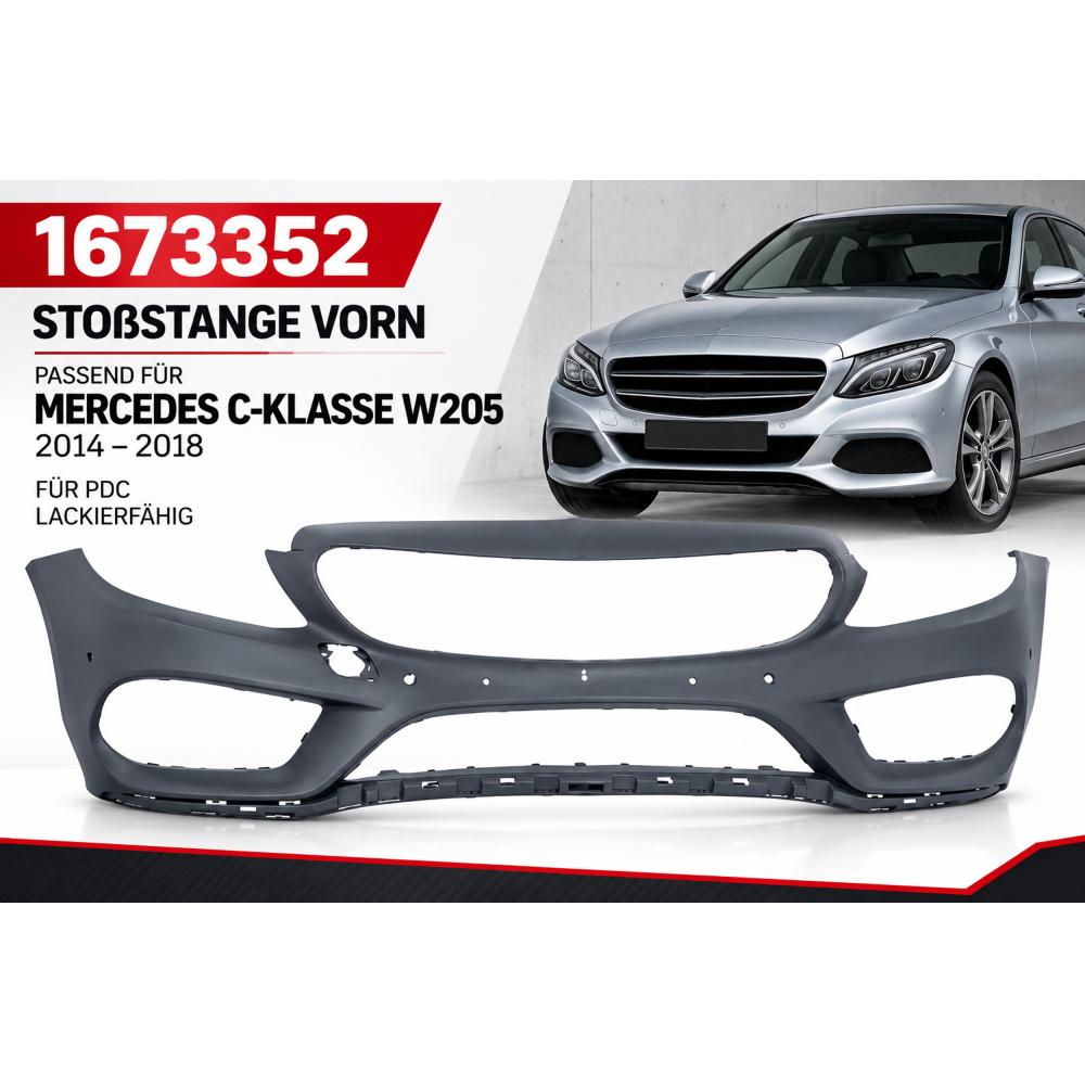 Pare-chocs avant — Mercedes-Benz C-Classe Berline/Break W205 (2014-2018) — vue 2