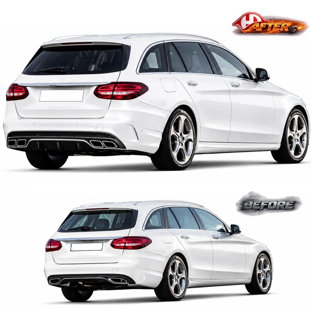 Pare-chocs arrière — Mercedes-Benz C-Classe W205 (2014-2018) — vue 3