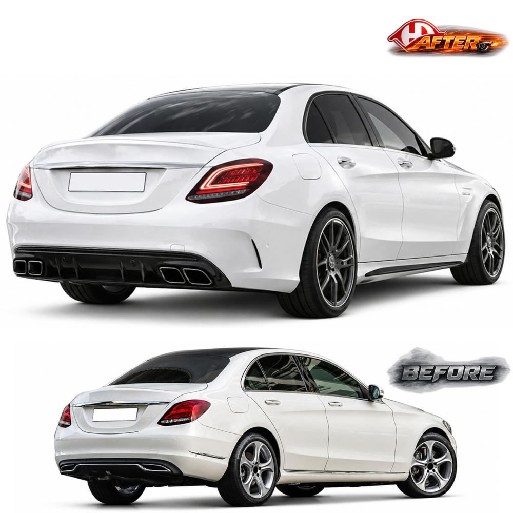 Pare-chocs arrière — Mercedes-Benz C-Classe W205 (2014-2018) — vue 3