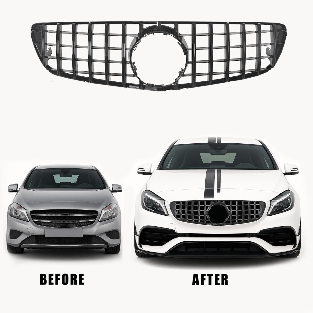 Elément insertable, grille de radiateur — Mercedes-Benz A-Classe W176 AMG Optik (2012-2018) — vue 2