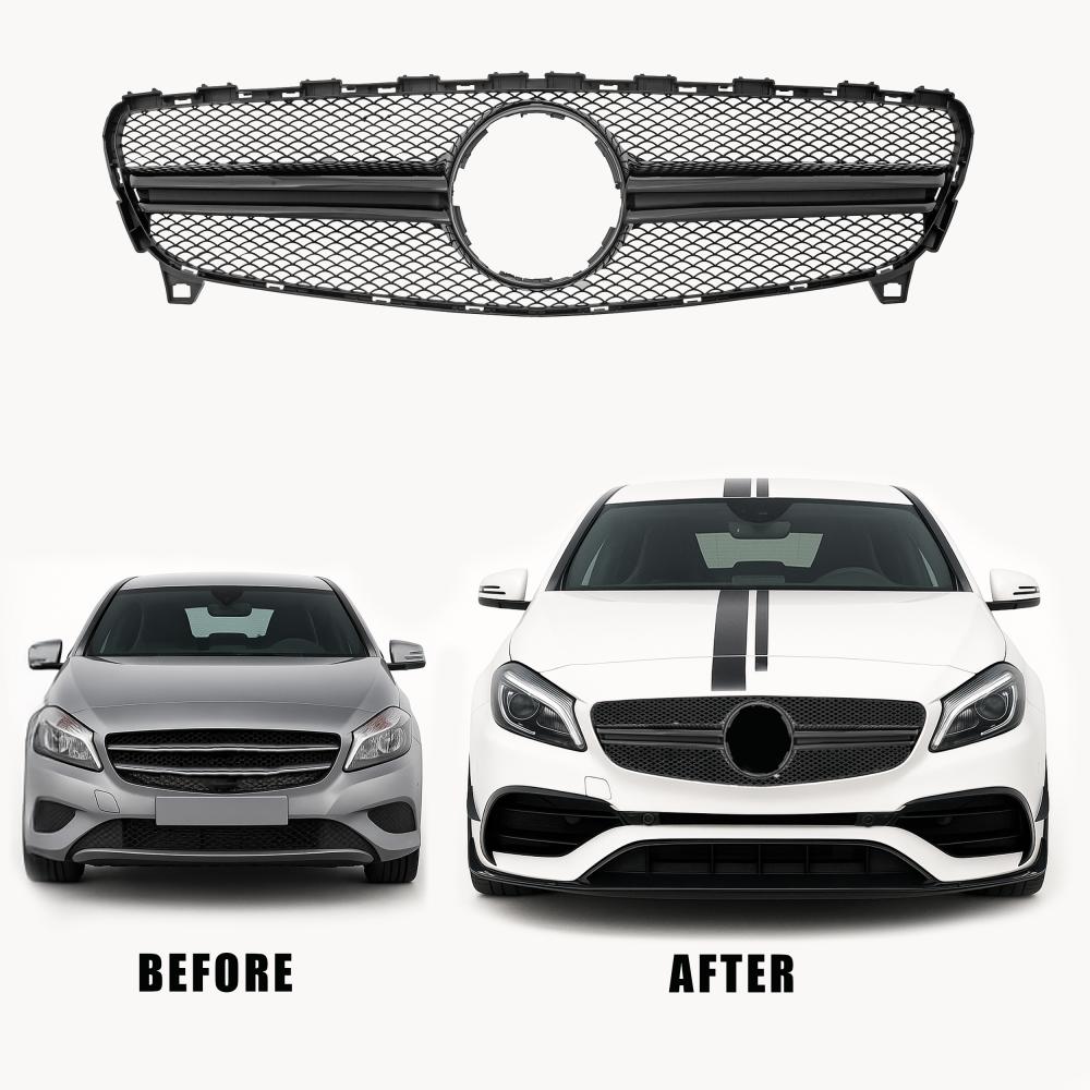 Grille de radiateur — Mercedes-Benz A-Classe W176 AMG Optik (2012-2018) — vue 2