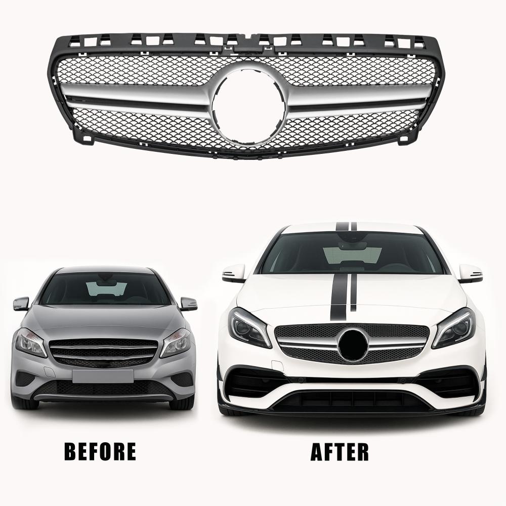 Elément insertable, grille de radiateur — Mercedes-Benz A-Classe W176 AMG Optik (2012-2018) — vue 2
