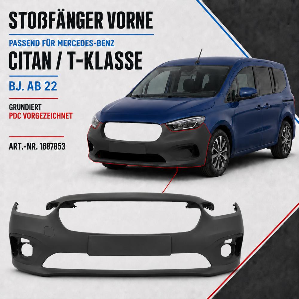 Pare-chocs avant — Mercedes-Benz Citan (2021-…) — vue 2