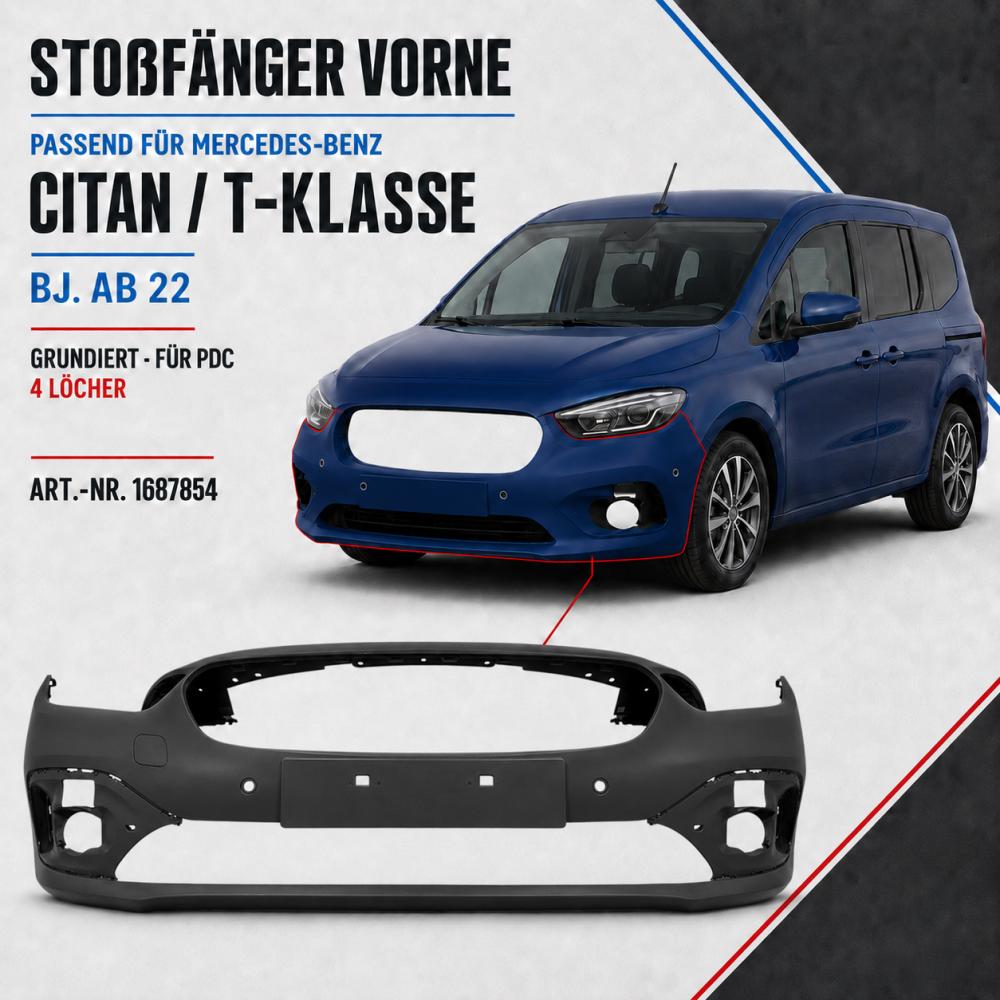 Pare-chocs avant — Mercedes-Benz Citan (2021-…) — vue 2