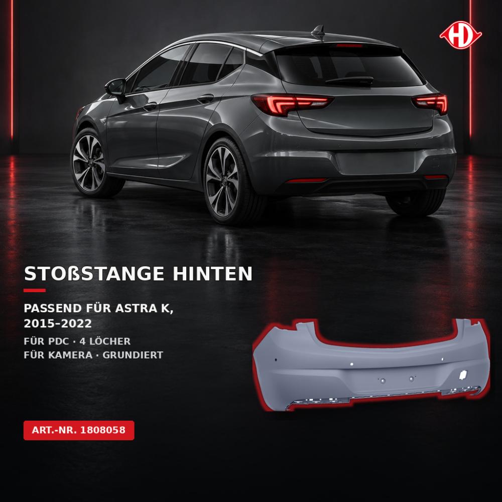 Pare-chocs arrière — Opel Astra K Berline/Tourer (2015-…) — vue 2