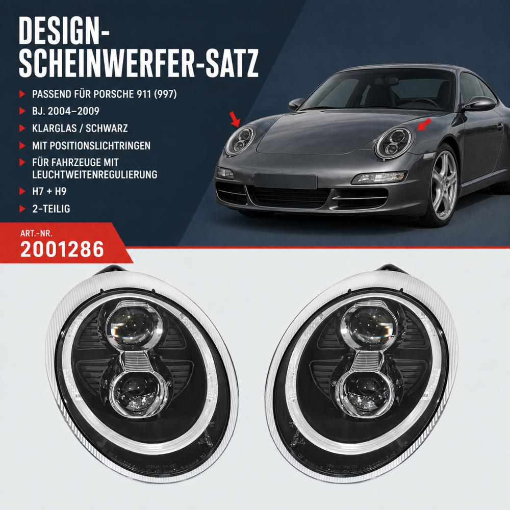 Kit de projecteurs principaux — Porsche 911 (2004-2008) — vue 2