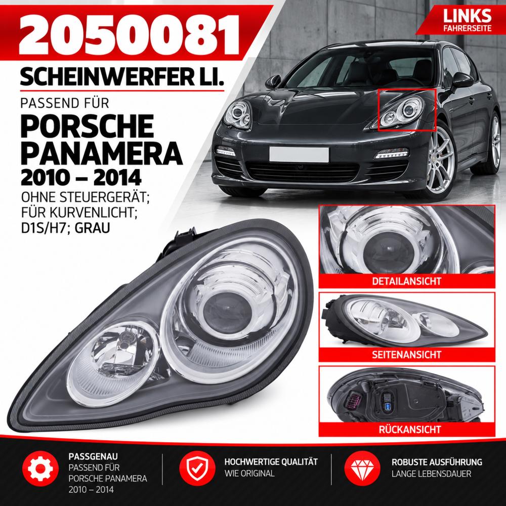 Projecteur principal gauche — Porsche Panamera (970) (2010-2013) — vue 5