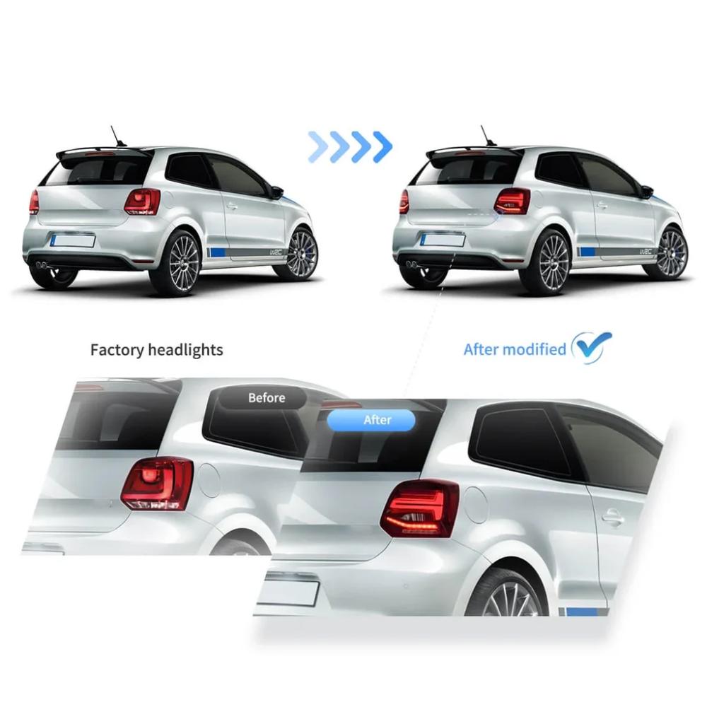 Kit de feux arrières arrière — Volkswagen Polo 3/5 portes (2009-2014) — vue 3