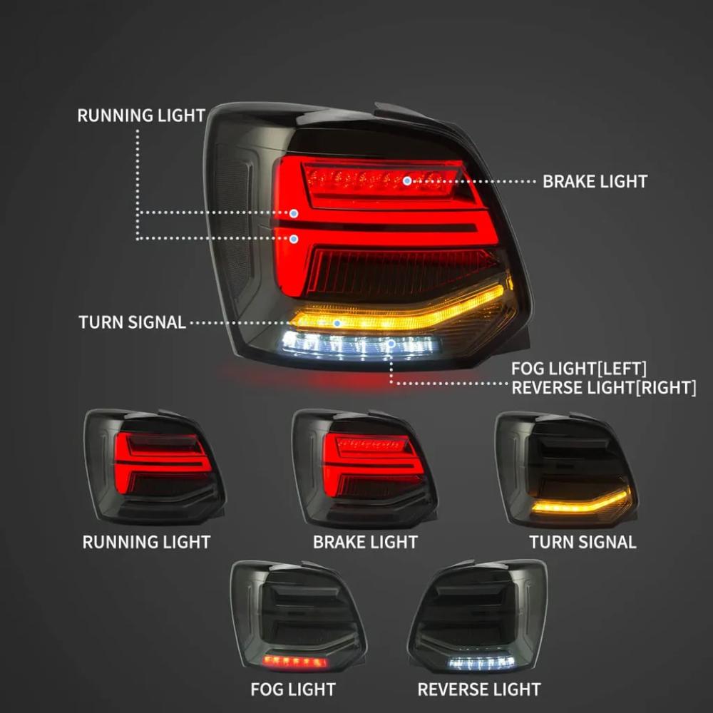 Kit de feux arrières arrière — Volkswagen Polo 3/5 portes (2009-2014) — vue 2
