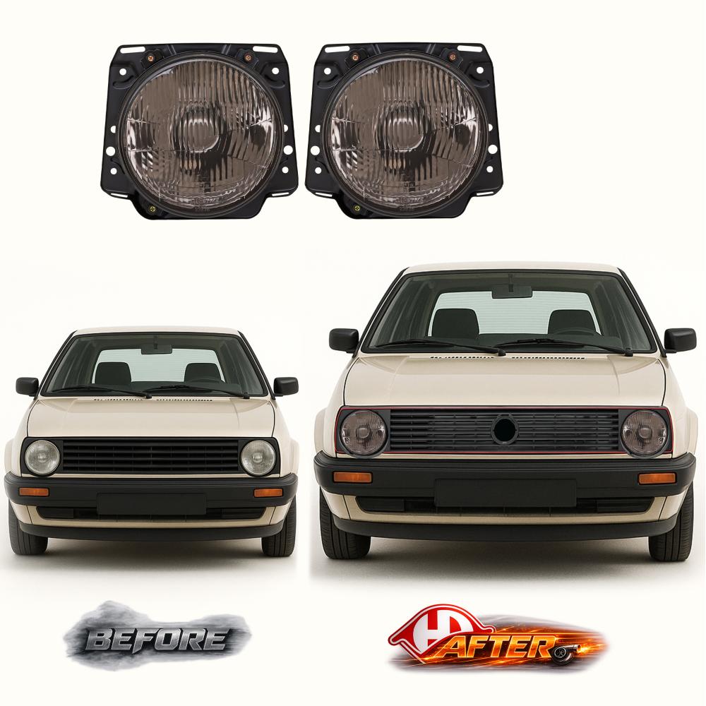 Kit de projecteurs principaux avant — Volkswagen Golf II (Typ191) (1983-1992) — vue 2