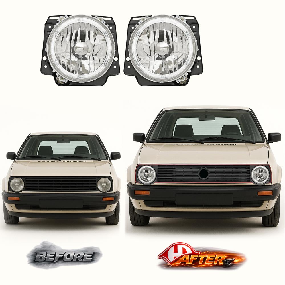 Kit de projecteurs principaux — Volkswagen Golf II (Typ191) (1983-1992) — vue 2