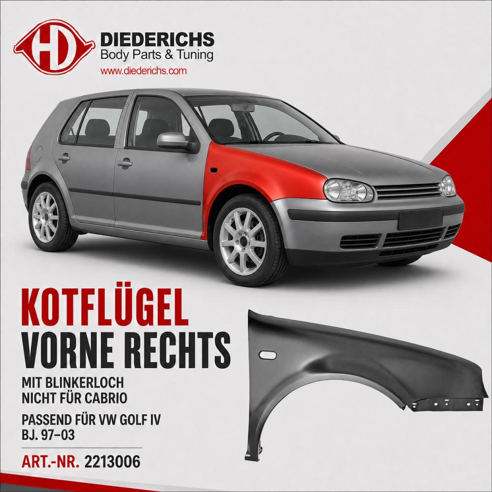Aile avant droite — Volkswagen Golf IV (1997-2003) — vue 2