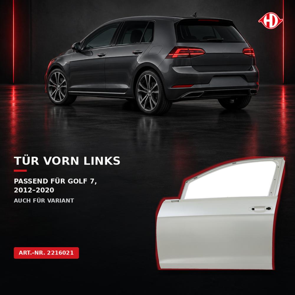 Porte, Carrosserie avant gauche — Volkswagen Golf VII Berline/Variant (2012-2017) — vue 3