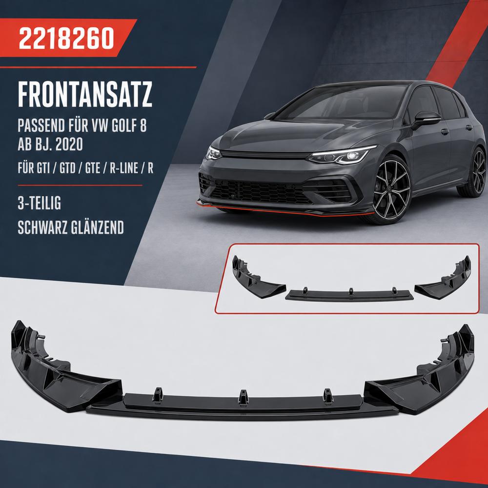 Spoiler avant — Volkswagen Golf VIII Berline (2020-…) — vue 2
