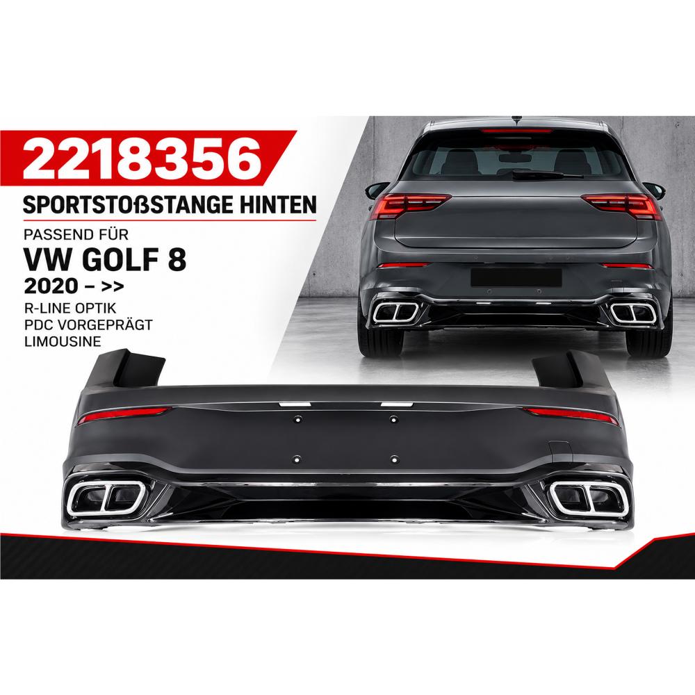 Pare-chocs arrière — Volkswagen Golf VIII Berline (2020-…) — vue 2