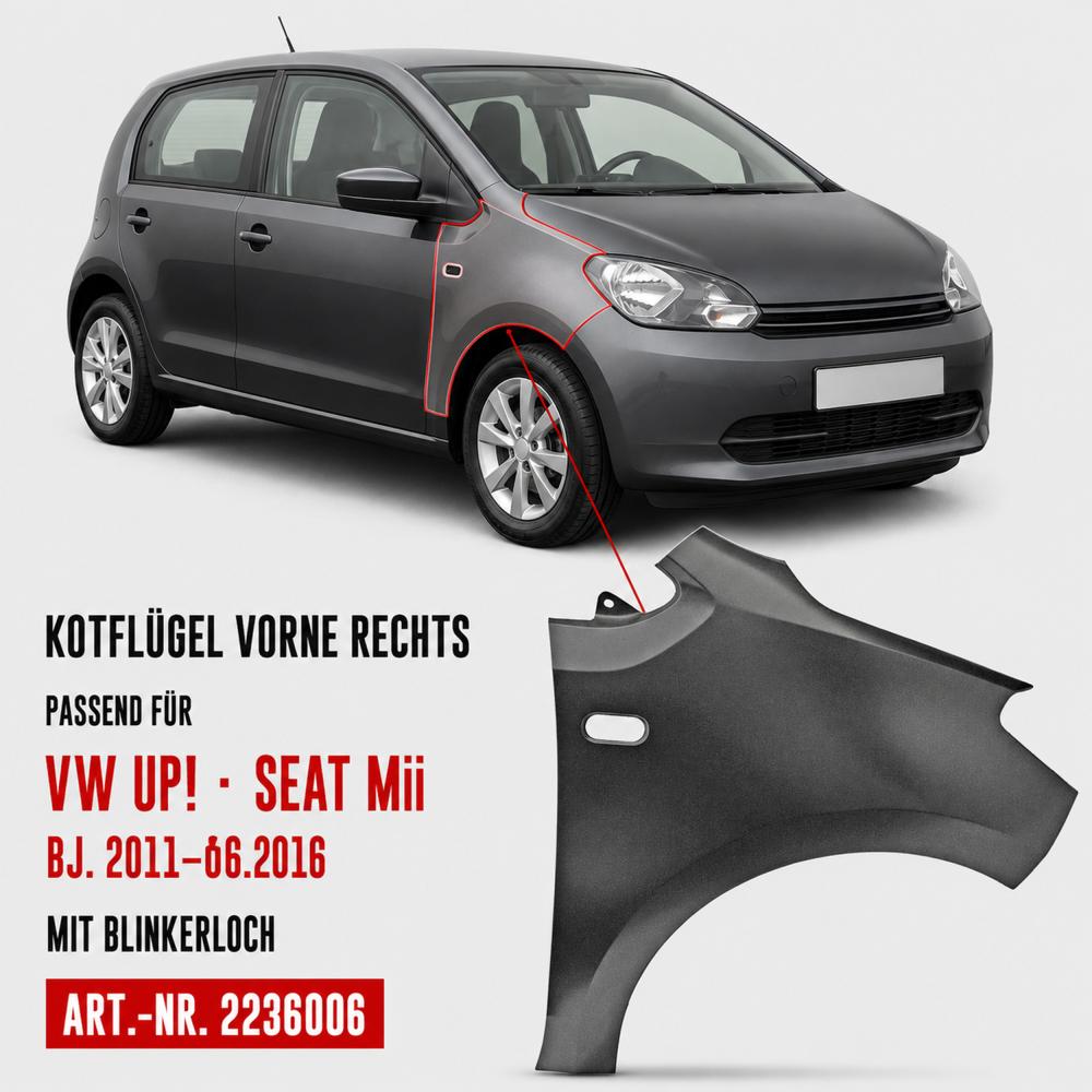 Aile avant droite — Seat Mii (2011-…) — vue 2