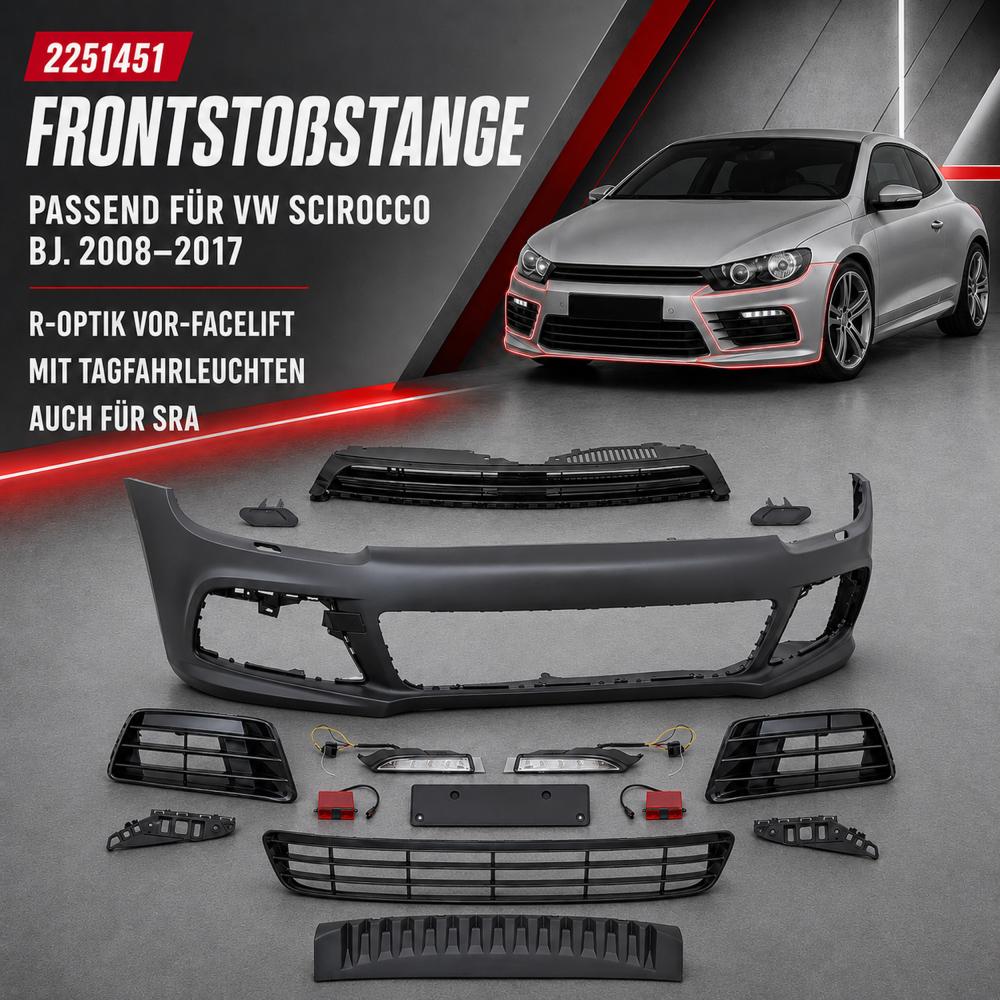 Pare-chocs avant — Volkswagen Scirocco (2014-2017) — vue 2
