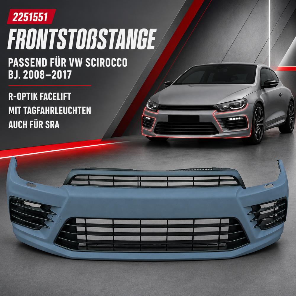 Pare-chocs avant — Volkswagen Scirocco (2014-2017) — vue 2