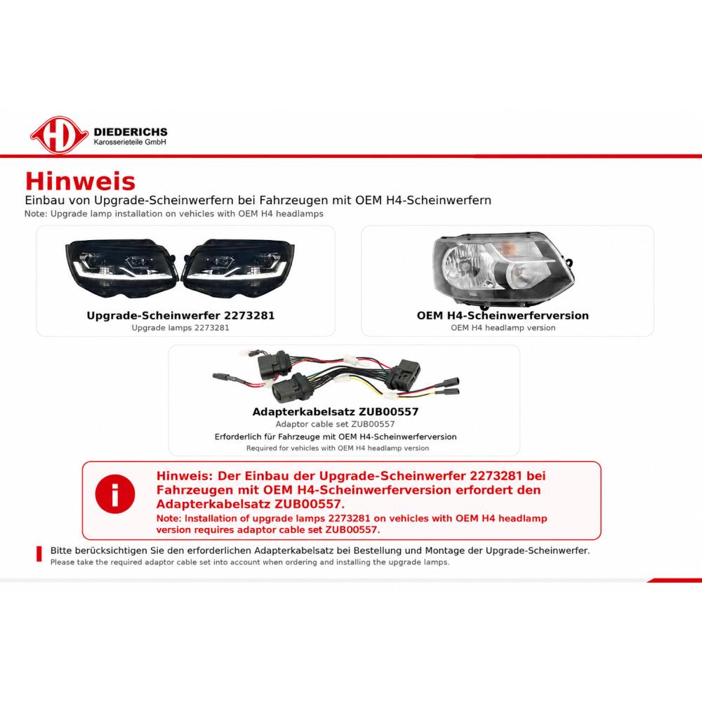 Kit de projecteurs principaux — Volkswagen T5 Multivan/Caravelle (2010-2015) — vue 7