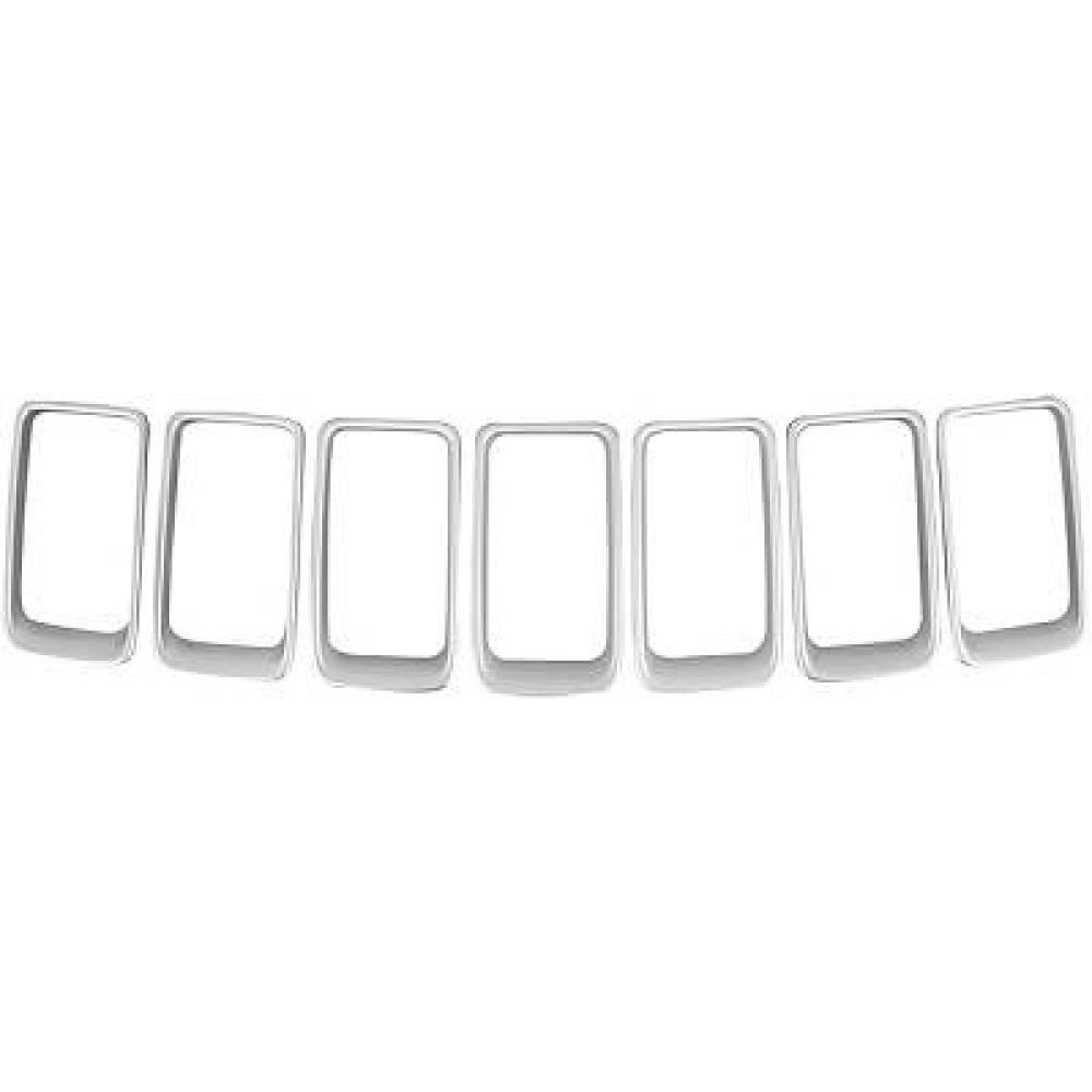 Jeu de baguettes et bandes protectrices, grille de radiateur — Chrysler Grand Cherokee (2013-2016)