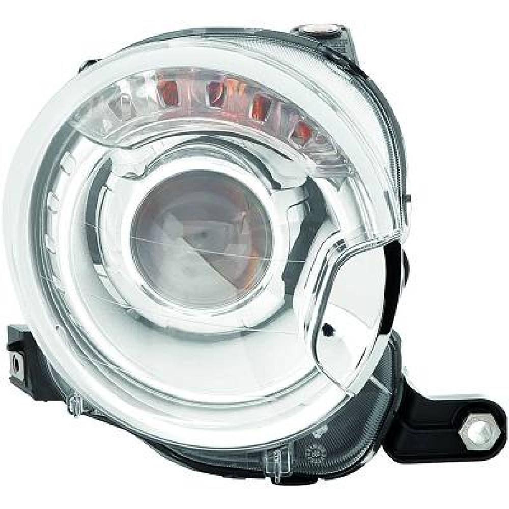 Projecteur principal droite — Fiat 500 Berline/Cabrio (2007-2015) — réf. 3405086