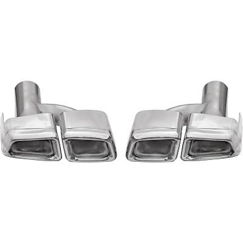 Déflecteur de tuyau de sortie côté conducteur + passager av. — Mercedes-Benz C-Classe W204 (2007-2011) (+4)