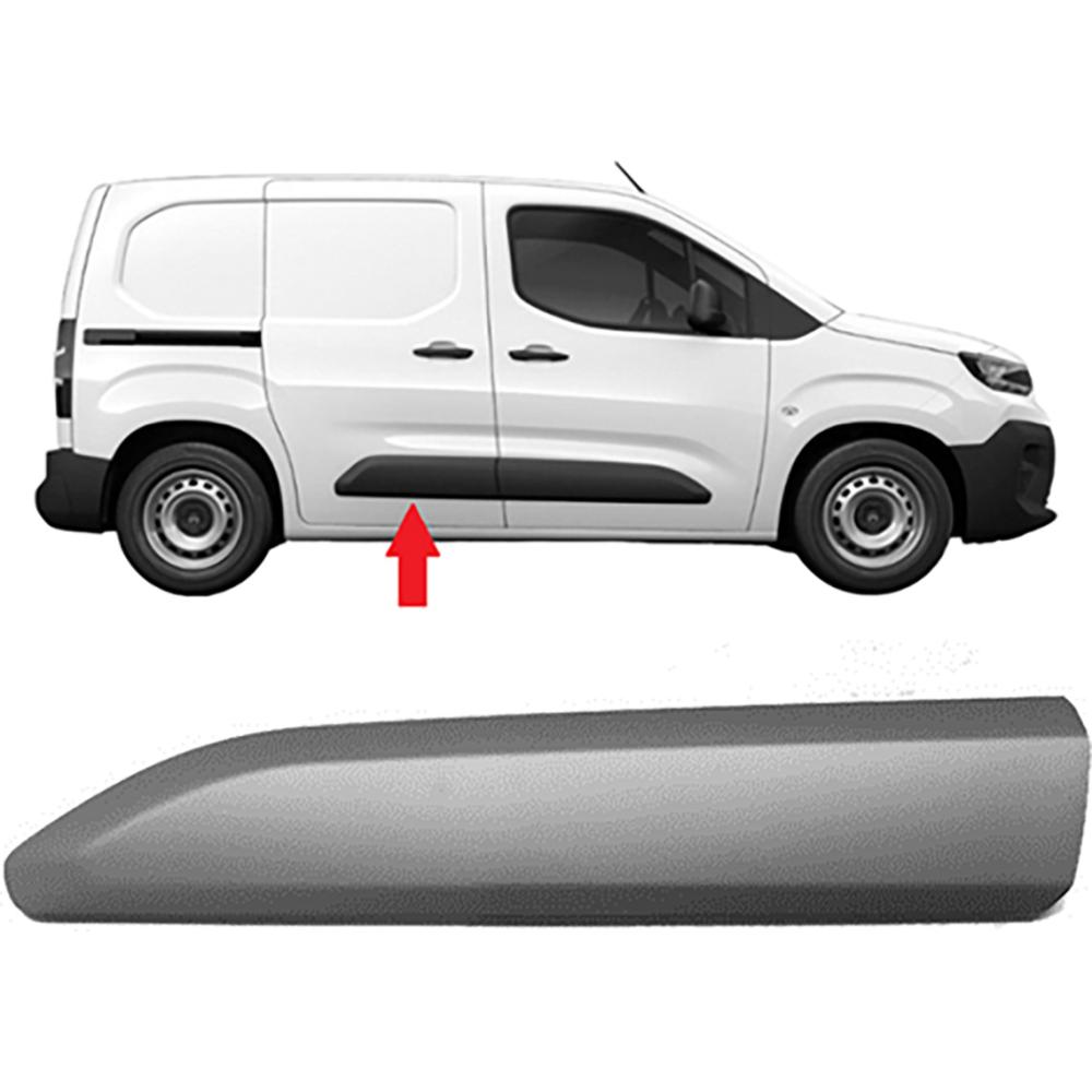Baguette et bande protectrice, porte arrière droite — Citroën Berlingo Multispace/Fourgon (2018-…) — réf. 4214922