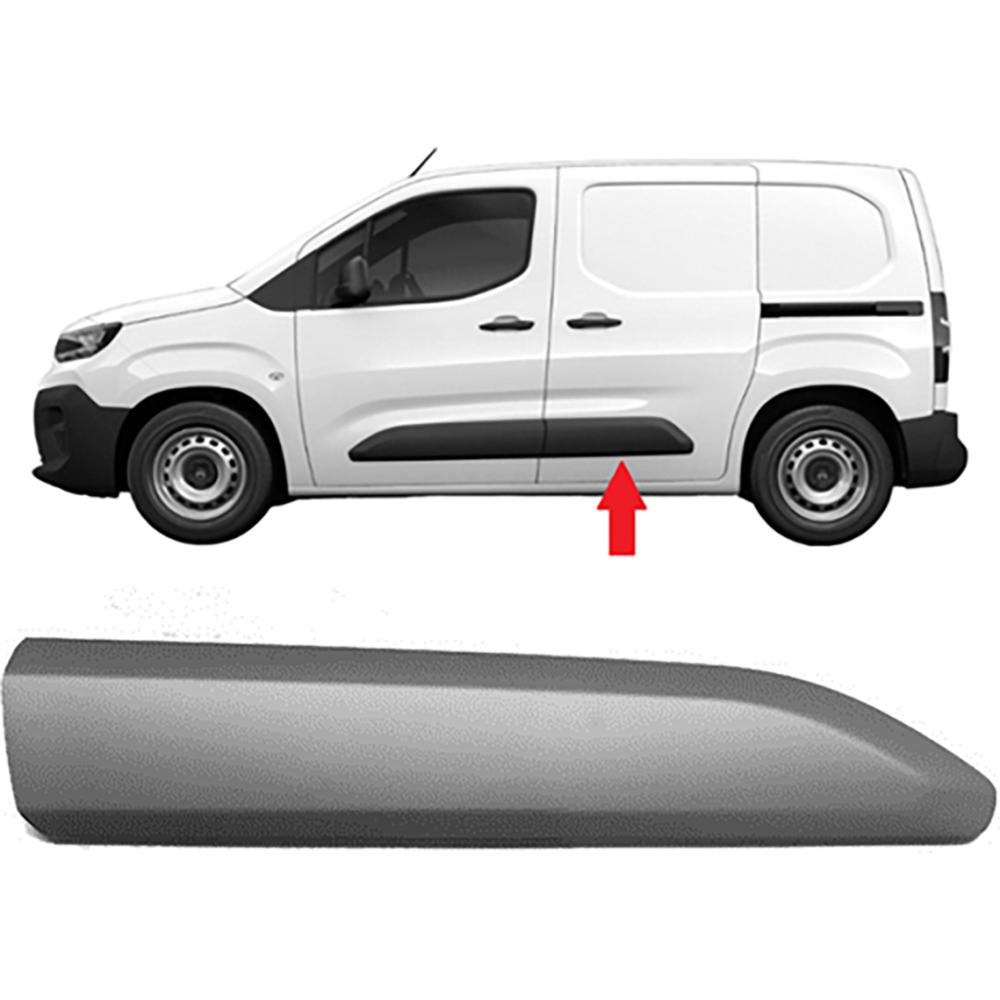 Baguette et bande protectrice, porte arrière gauche — Citroën Berlingo Multispace/Fourgon (2018-…) — réf. 4214923