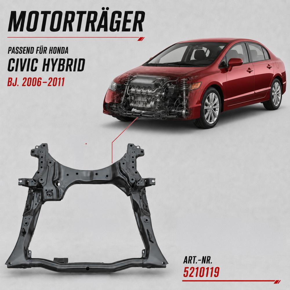Plot de berceau/Support d'agrégats Essieu avant — Honda Civic 3/5 Hatchback (2005-2012) — vue 2