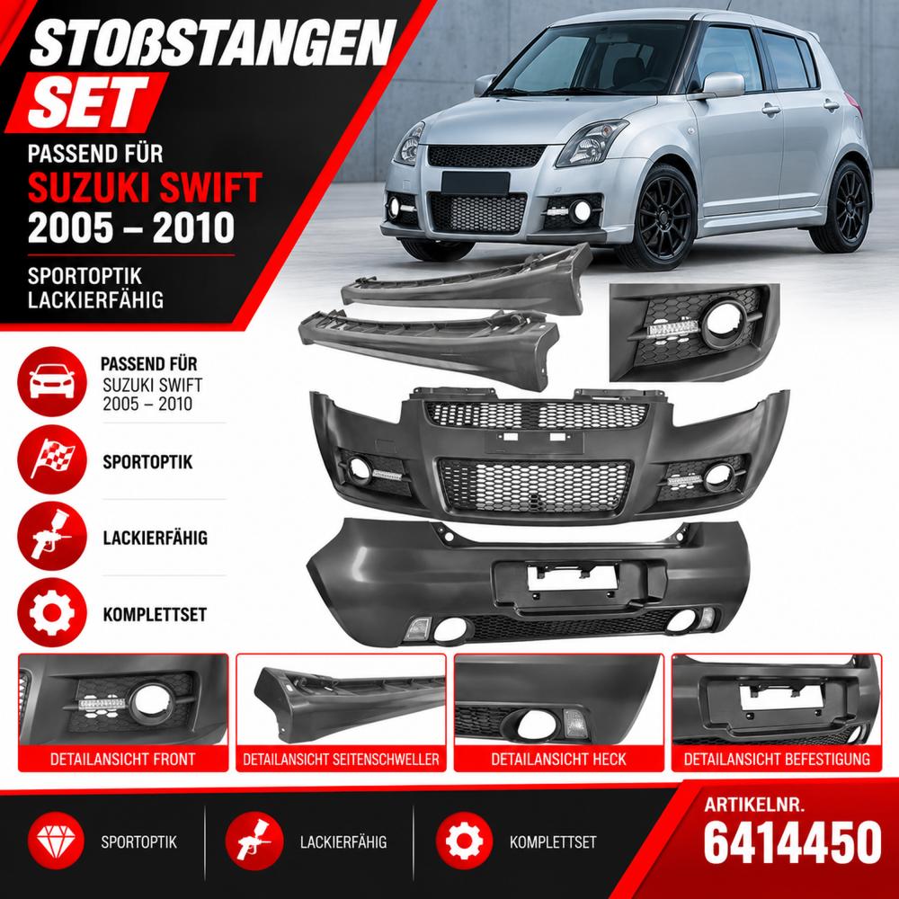 Pare-chocs arrière — Suzuki Swift (2005-2010) — vue 2